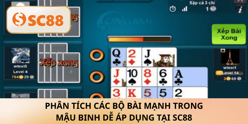 Phân tích các bộ bài mạnh trong Mậu Binh áp dụng tại SC88
